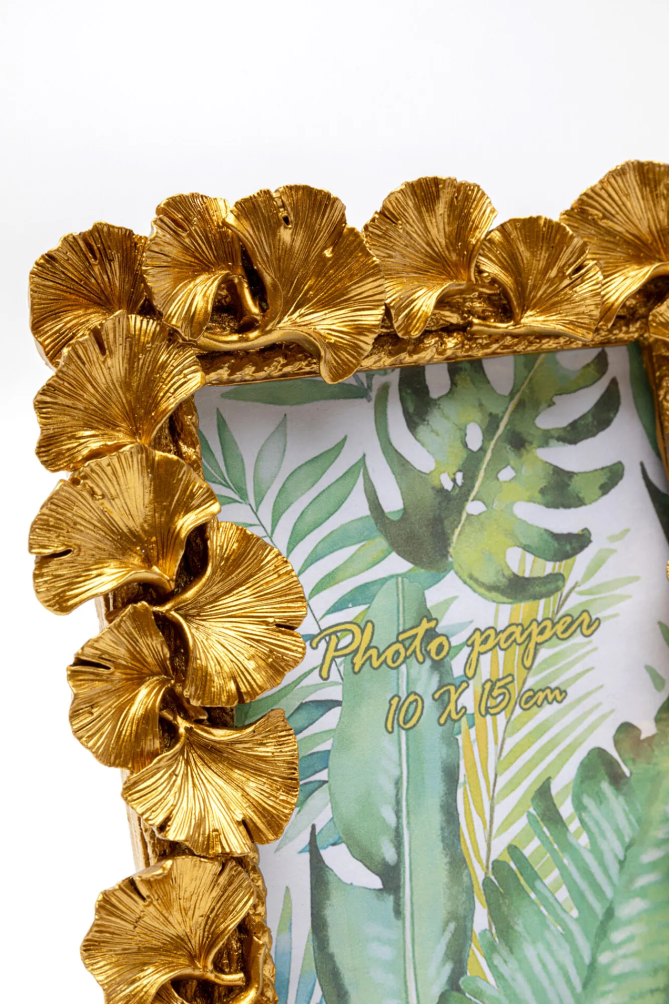 Outlet KARE Design Ramka na zdjęcia Ginkgo Leaf złota 17x20cm - KARE