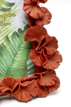 Hot KARE Design Ramka na zdjęcia Ginkgo Leaf pomarańczowa 17x20cm - KARE