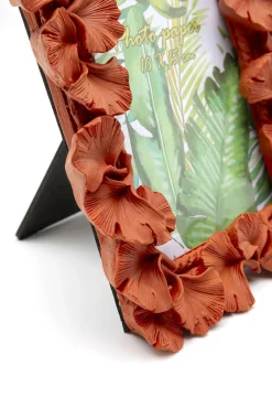 Hot KARE Design Ramka na zdjęcia Ginkgo Leaf pomarańczowa 17x20cm - KARE