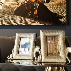 Best KARE Design Ramka na zdjęcia Leopard 28x23 cm złota - KARE