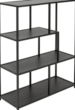 Outlet KARE Design Regał czarny otwarty MDF i stal 77x100 cm - KARE