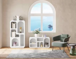 New KARE Design Regał do salonu biały skandynawski drewno i MDF 90x180 cm - KARE