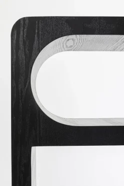 New KARE Design Regał do salonu czarny fornirowany podstawa drewno mango 90x180 cm - KARE