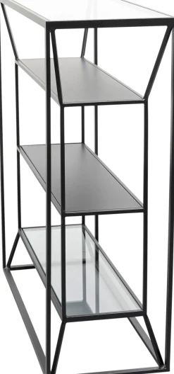 Outlet KARE Design Regał loft stal czarna i szkło transparentne 90x90 cm - KARE