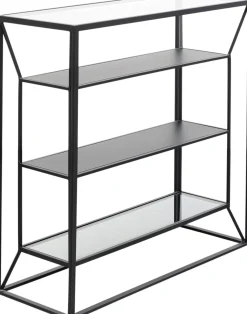 Outlet KARE Design Regał loft stal czarna i szkło transparentne 90x90 cm - KARE