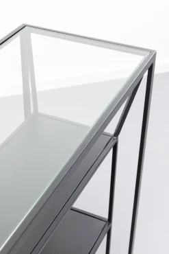 Outlet KARE Design Regał loft stal czarna i szkło transparentne 90x90 cm - KARE