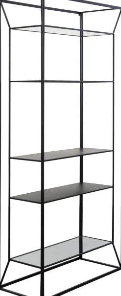 Online KARE Design Regał loft stal czarna i szkło transparentne 90x200 cm - KARE