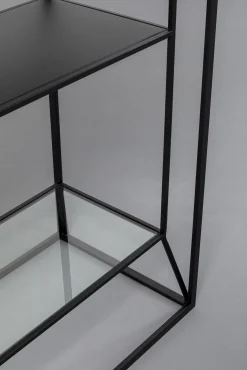 Online KARE Design Regał loft stal czarna i szkło transparentne 90x200 cm - KARE