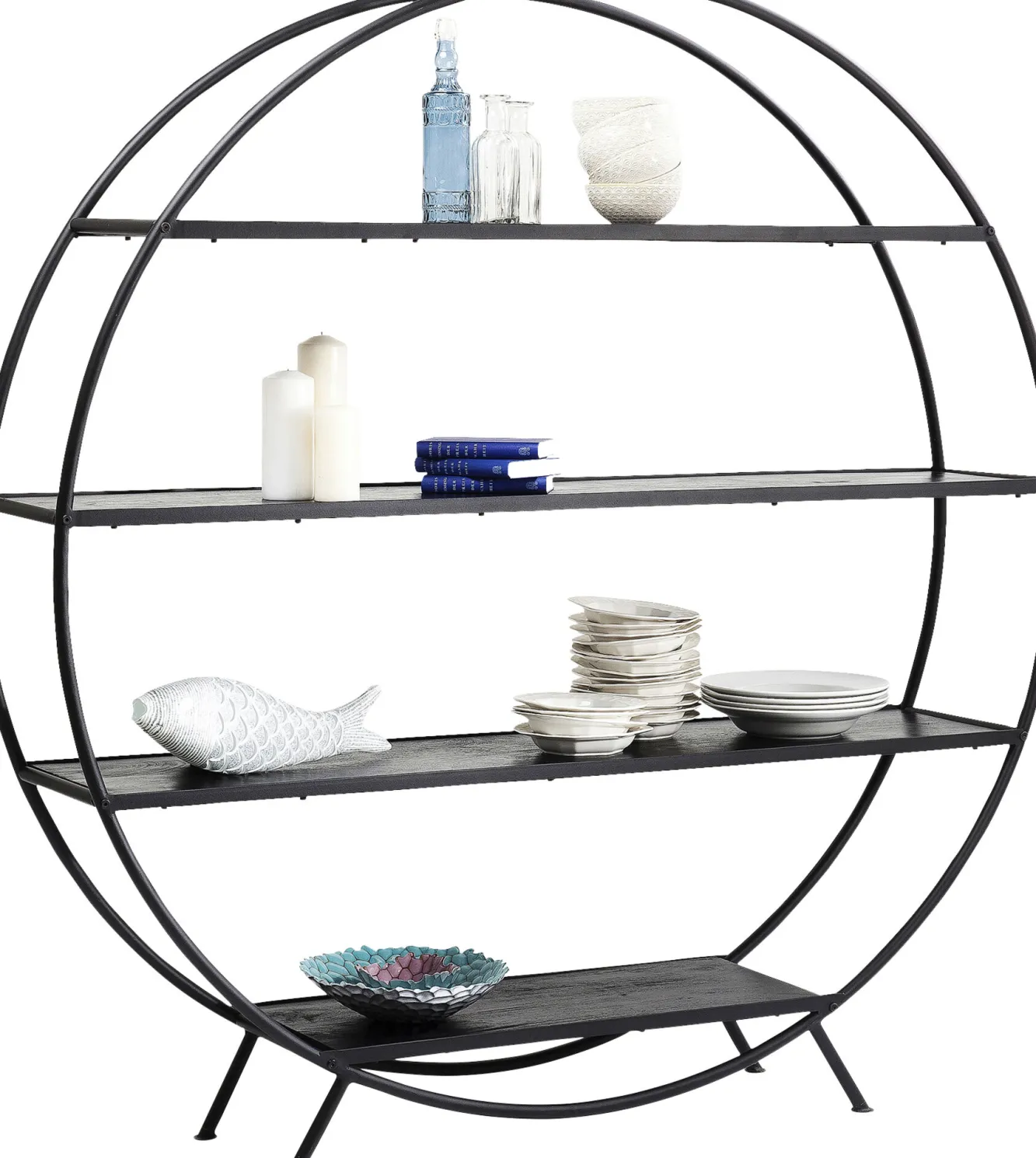 Discount KARE Design Regał Mason Round 180x175 cm czarny - KARE