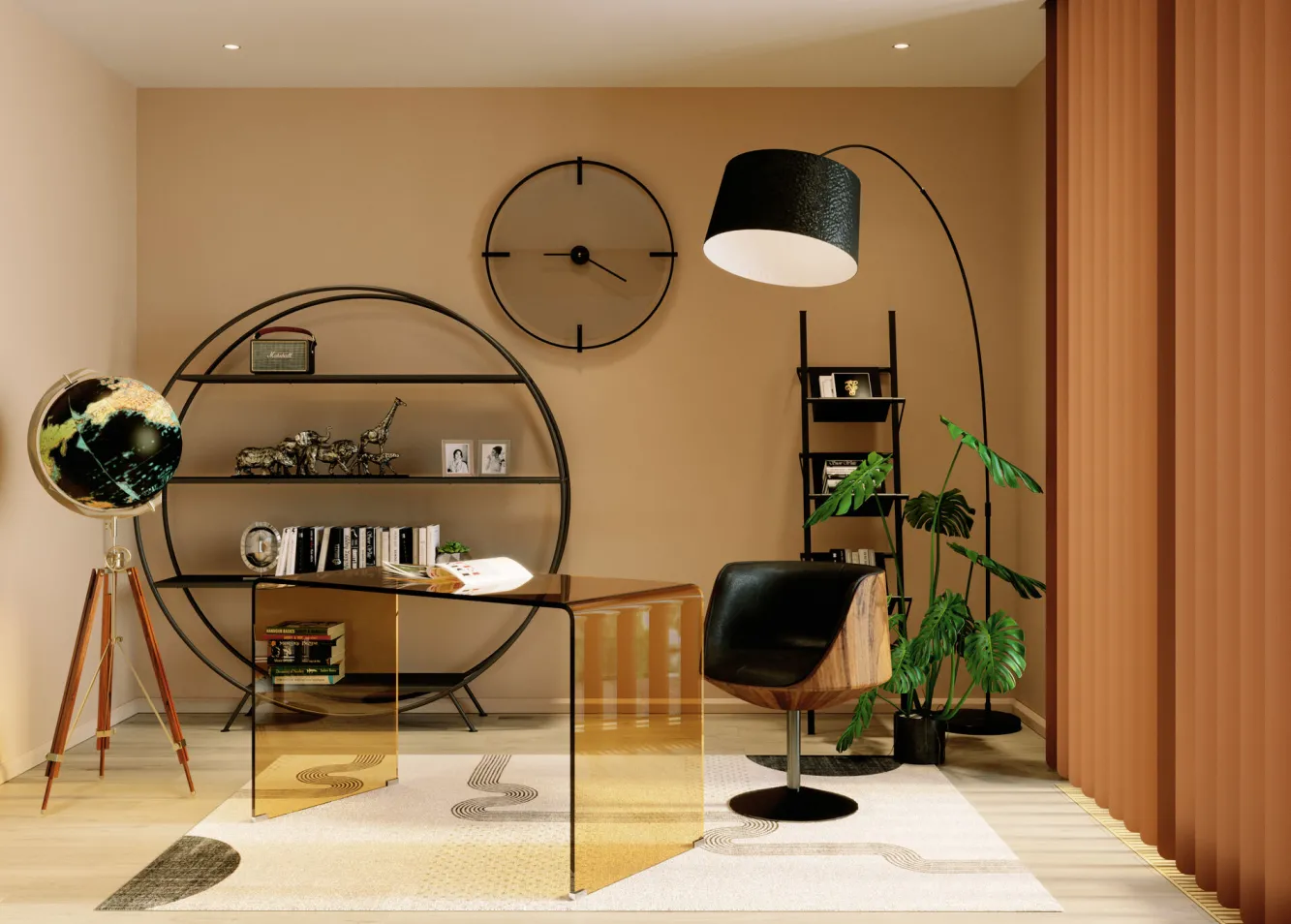 Discount KARE Design Regał Mason Round 180x175 cm czarny - KARE