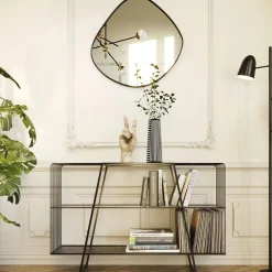 Outlet KARE Design Regał Mesh 120x78 cm czarny - KARE