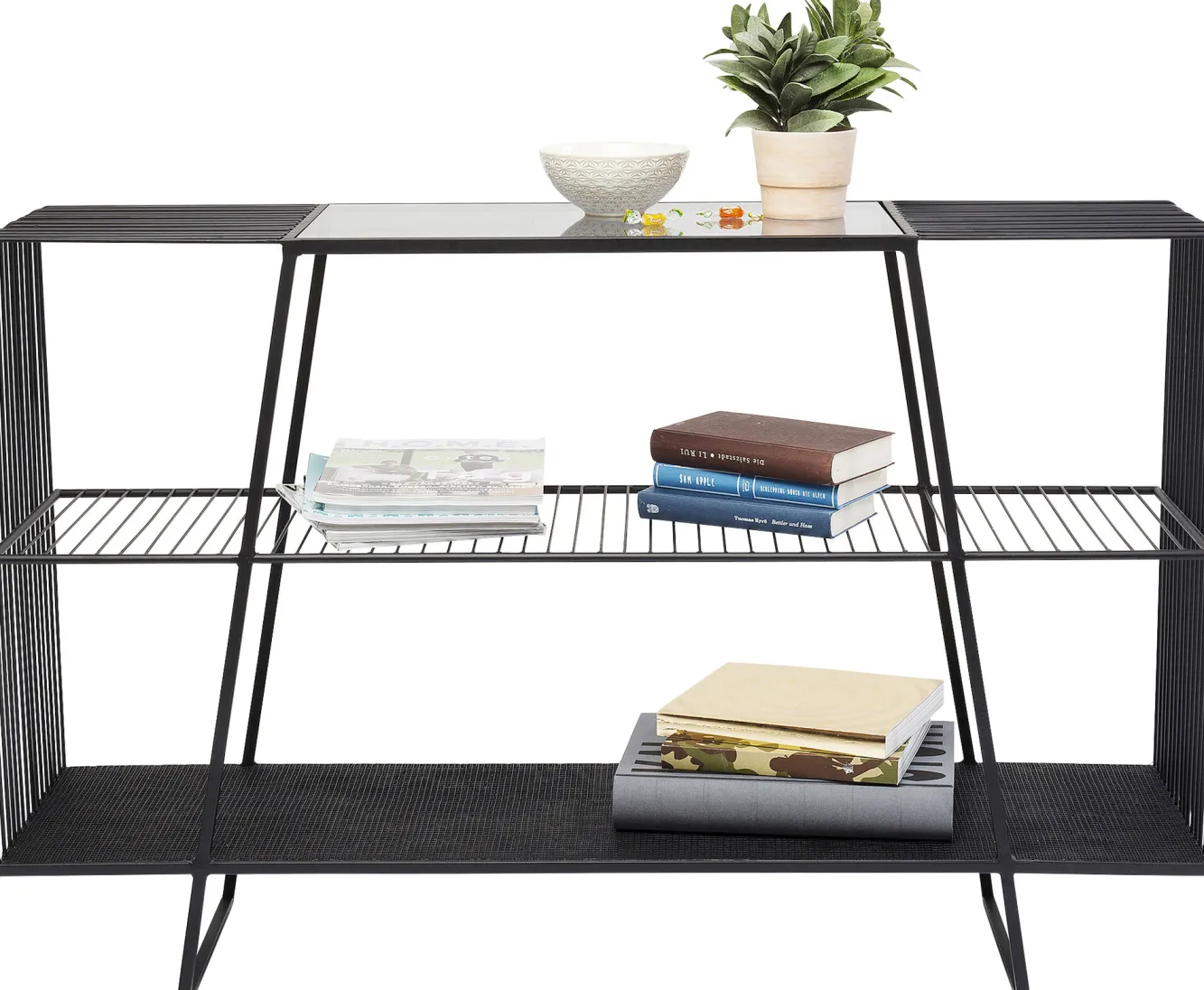 Outlet KARE Design Regał Mesh 120x78 cm czarny - KARE