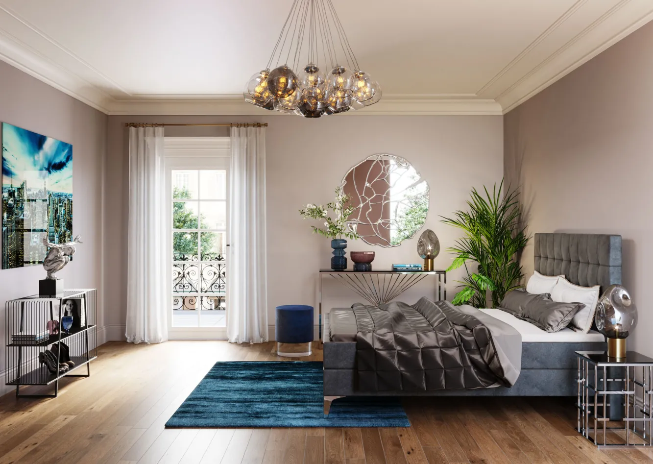 Outlet KARE Design Regał Mesh 120x78 cm czarny - KARE