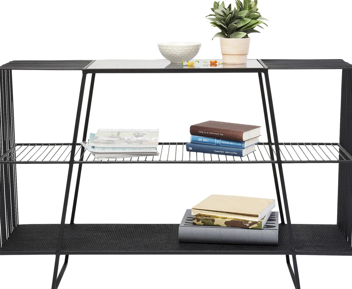 Outlet KARE Design Regał Mesh 120x78 cm czarny - KARE