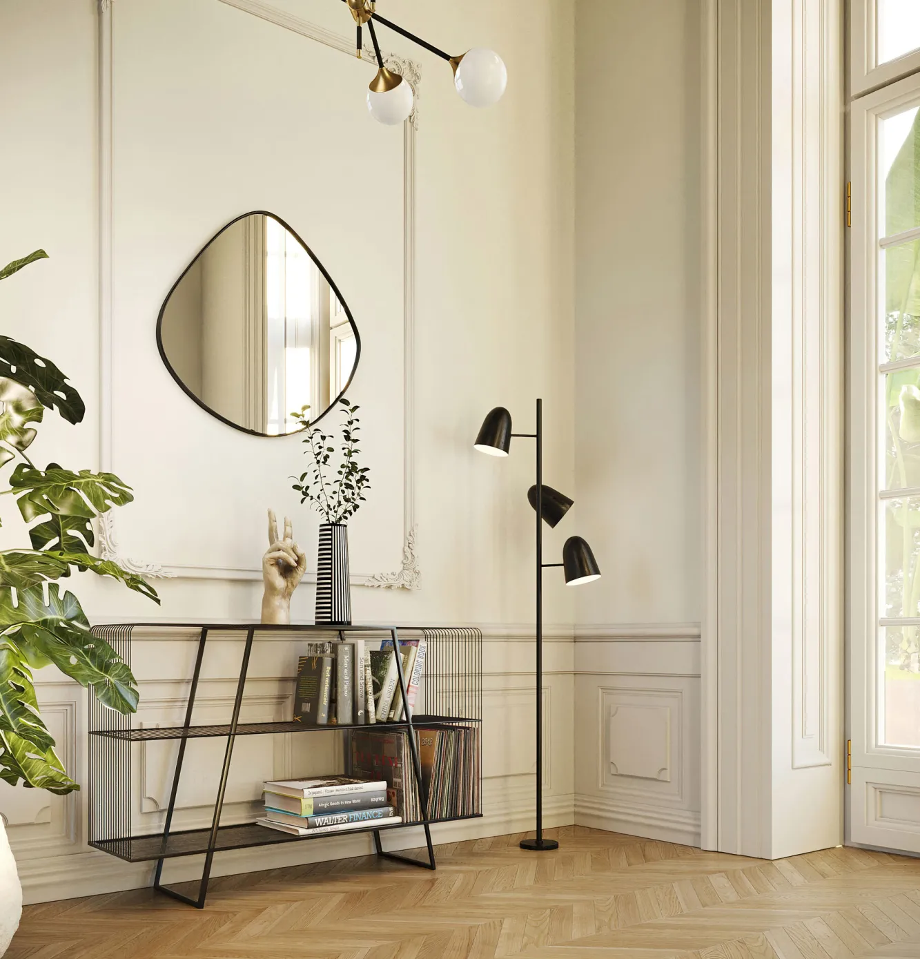 Outlet KARE Design Regał Mesh 120x78 cm czarny - KARE