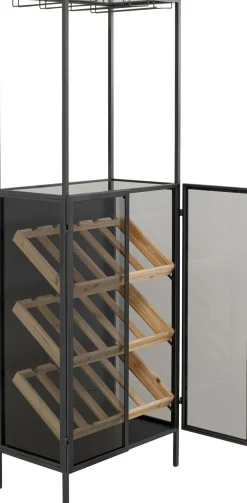 Fashion KARE Design Regał na wino Lisboa Bar Black 60x170cm - KARE
