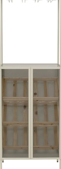 Outlet KARE Design Regał na wino Lisboa Bar Greige 60x170cm - KARE
