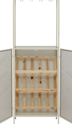 Outlet KARE Design Regał na wino Lisboa Bar Greige 60x170cm - KARE