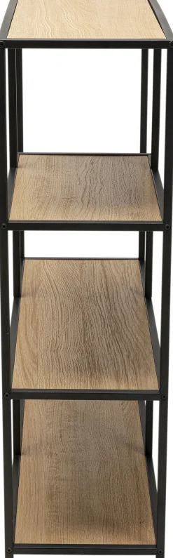 Fashion KARE Design Regał stojący półki naturalne MDF laminowany rama czarna stalowa 77x100 cm - KARE