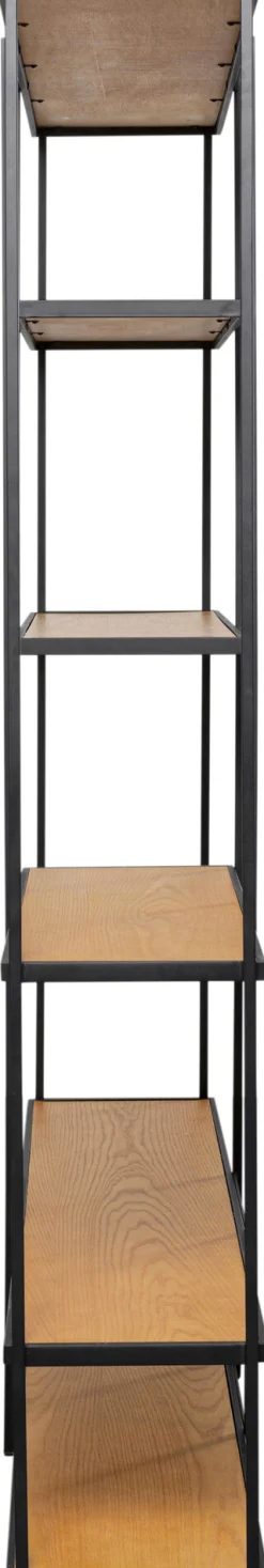 Outlet KARE Design Regał stojący półki naturalne fornir dębowy rama czarna stalowa 150x200 cm - KARE