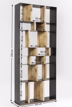 Outlet KARE Design Regał Storm 100x234 cm metaliczny - KARE