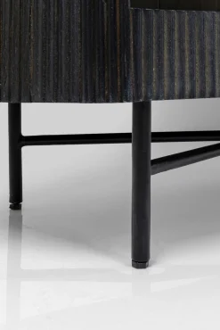 Hot KARE Design Regał z drewna mango ciemnoszary ze stalowymi czarnymi nogami 100x190 cm - KARE