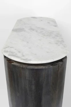 Hot KARE Design Regał z drewna mango ciemnoszary ze stalowymi czarnymi nogami 100x190 cm - KARE