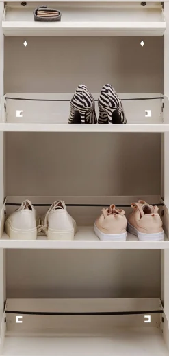 Fashion KARE Design Schowek na buty Caruso 3 Plus 1 kremowy (MO) - KARE