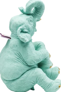 Outlet KARE Design Skarbonka Happy Elephant 24x39 cm jasnoniebieska - KARE