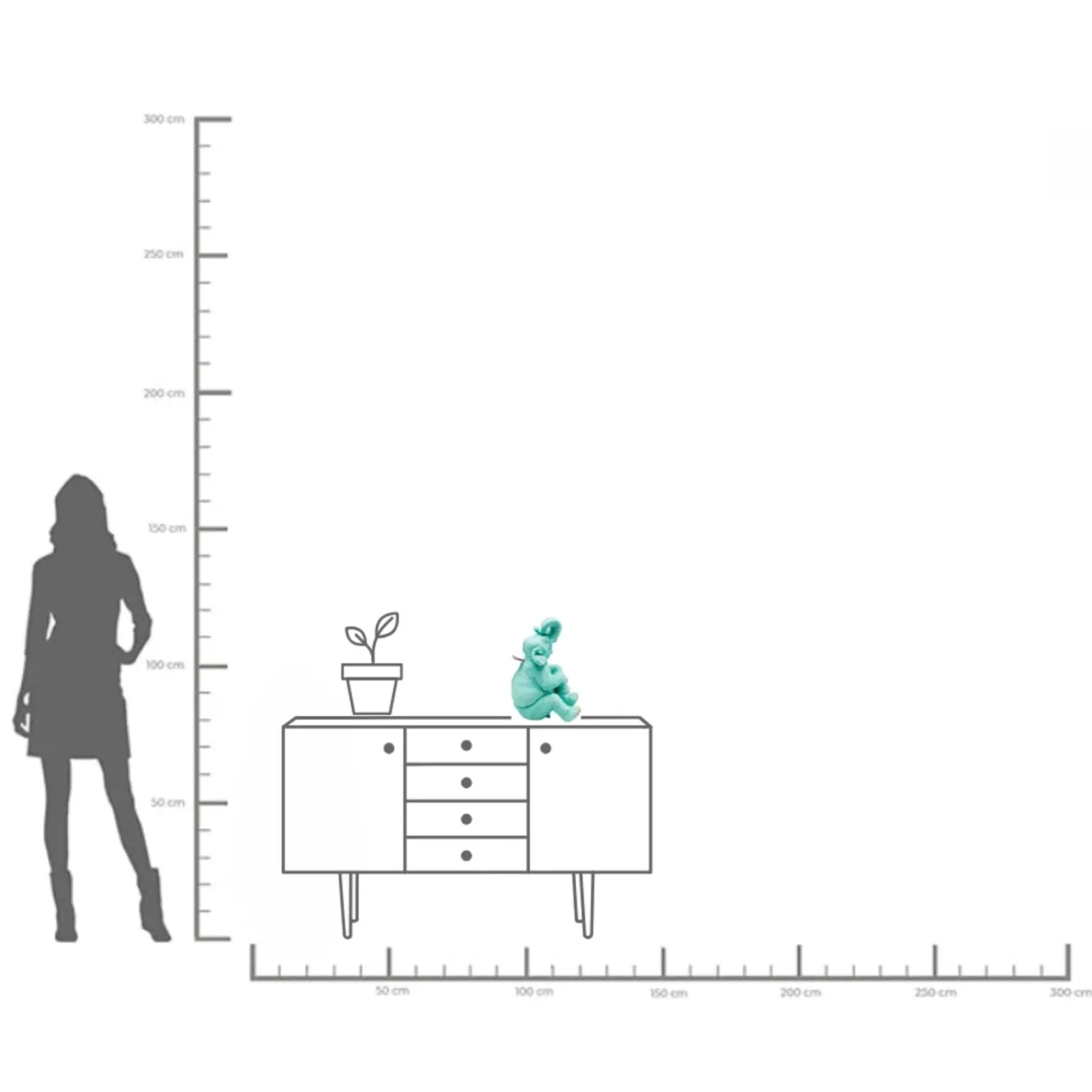 Outlet KARE Design Skarbonka Happy Elephant 24x39 cm jasnoniebieska - KARE