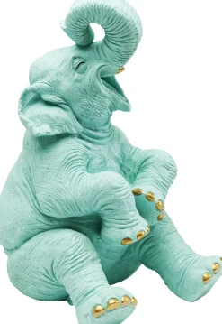 Outlet KARE Design Skarbonka Happy Elephant 24x39 cm jasnoniebieska - KARE