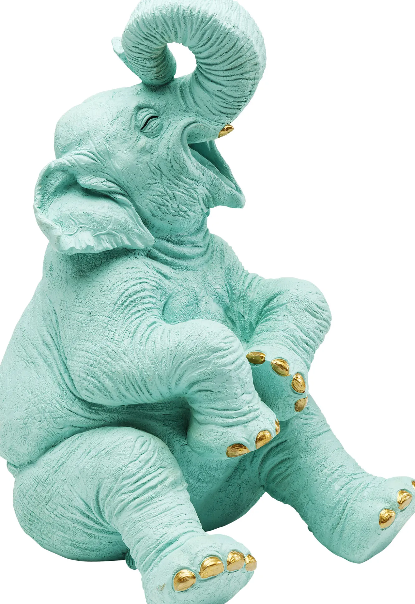 Outlet KARE Design Skarbonka Happy Elephant 24x39 cm jasnoniebieska - KARE