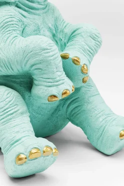 Outlet KARE Design Skarbonka Happy Elephant 24x39 cm jasnoniebieska - KARE