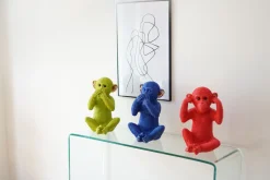 Discount KARE Design Skarbonka Monkey Kikazaru 24x35 cm czerwona - KARE