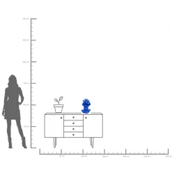 Outlet KARE Design Skarbonka Monkey Mizaru 24x35 cm niebieska - KARE