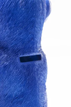 Outlet KARE Design Skarbonka Monkey Mizaru 24x35 cm niebieska - KARE