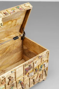 Online KARE Design Skrzynia z drewna mango motyw zwierzęcy kolorowy 81x47 cm - KARE