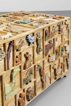 Online KARE Design Skrzynia z drewna mango motyw zwierzęcy kolorowy 81x47 cm - KARE