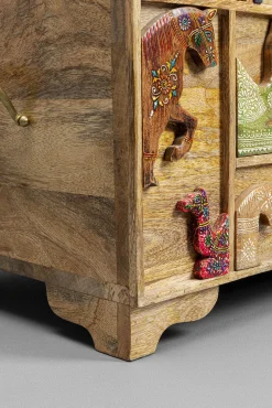 Online KARE Design Skrzynia z drewna mango motyw zwierzęcy kolorowy 81x47 cm - KARE