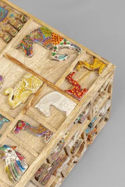 Online KARE Design Skrzynia z drewna mango motyw zwierzęcy kolorowy 81x47 cm - KARE