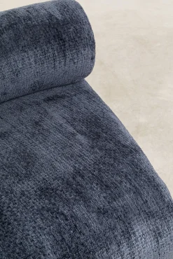 Discount KARE Design Sofa - moduł zaokrąglony tapicerka szaroniebieska 145 cm - KARE