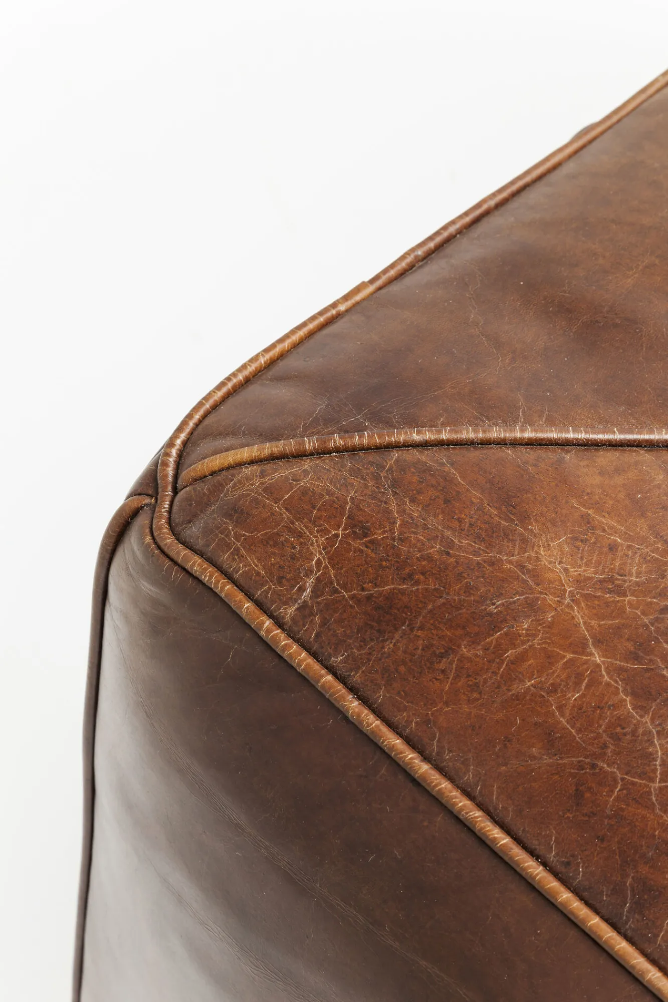 Sale KARE Design Sofa Cubetto 220x67 cm brązowa skóra naturalna - KARE