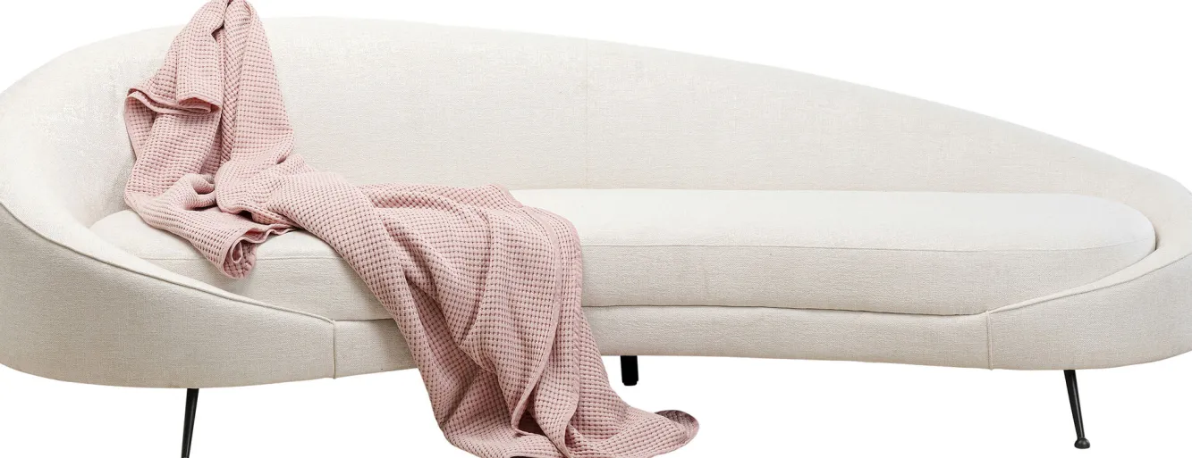 Best KARE Design Sofa duża do salonu offwhite nogi czarne stalowe 270 cm - KARE