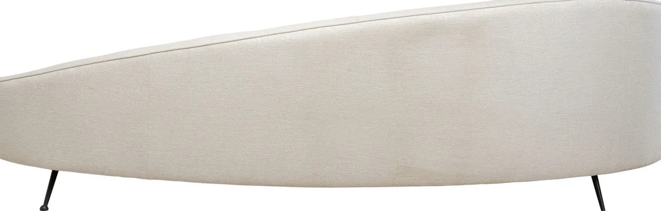 Best KARE Design Sofa duża do salonu offwhite nogi czarne stalowe 270 cm - KARE