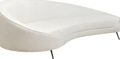 Best KARE Design Sofa duża do salonu offwhite nogi czarne stalowe 270 cm - KARE