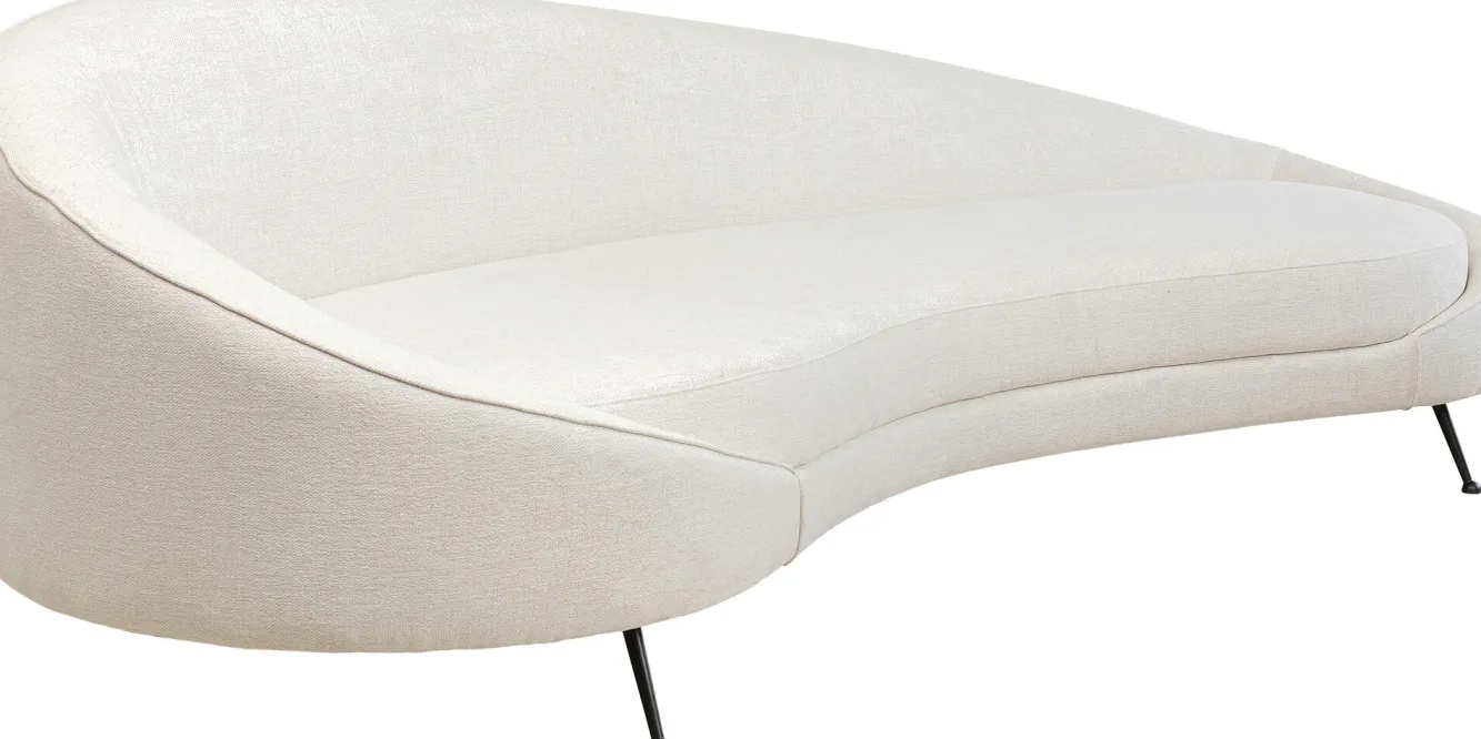 Best KARE Design Sofa duża do salonu offwhite nogi czarne stalowe 270 cm - KARE