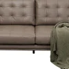 Fashion KARE Design Sofa ekskluzywna 2-osobowa skórzana pikowana szara 225 cm - KARE