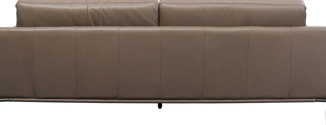 Fashion KARE Design Sofa ekskluzywna 2-osobowa skórzana pikowana szara 225 cm - KARE