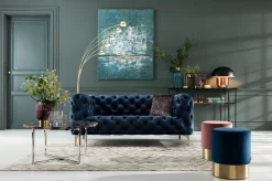 Best KARE Design Sofa Look Royal 180x77 cm niebieska - KARE