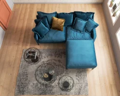 New KARE Design Sofa Lullaby 222x70 cm petrol - KARE